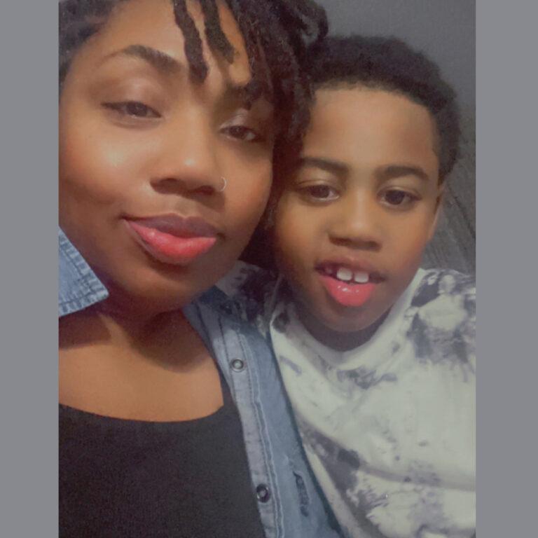 Landon and his mother.