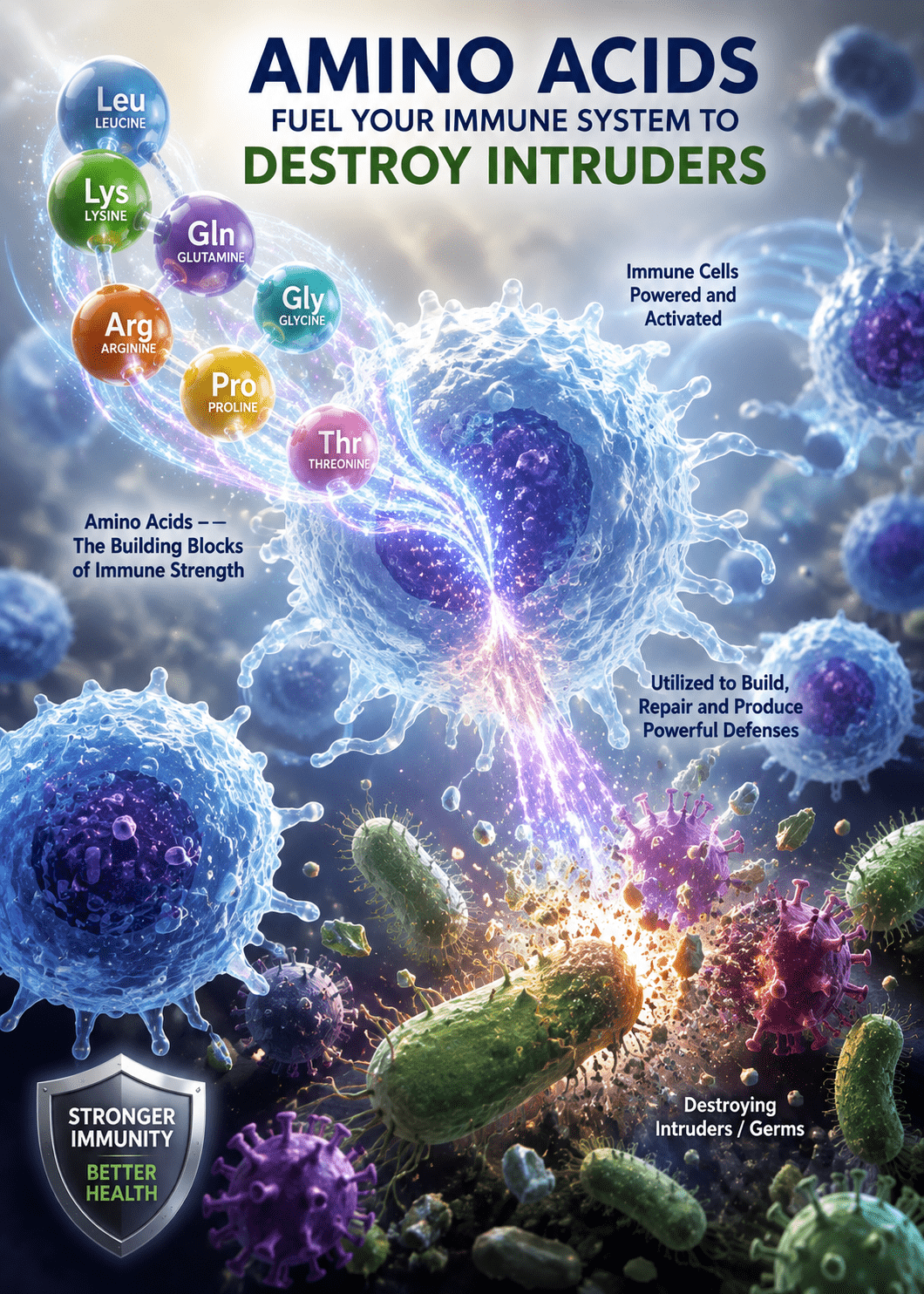 Immune System Booster: Amino acid arsenal for the immune system.