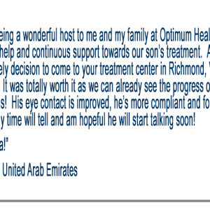 Optimum Health Telehealth: Client Testimonial