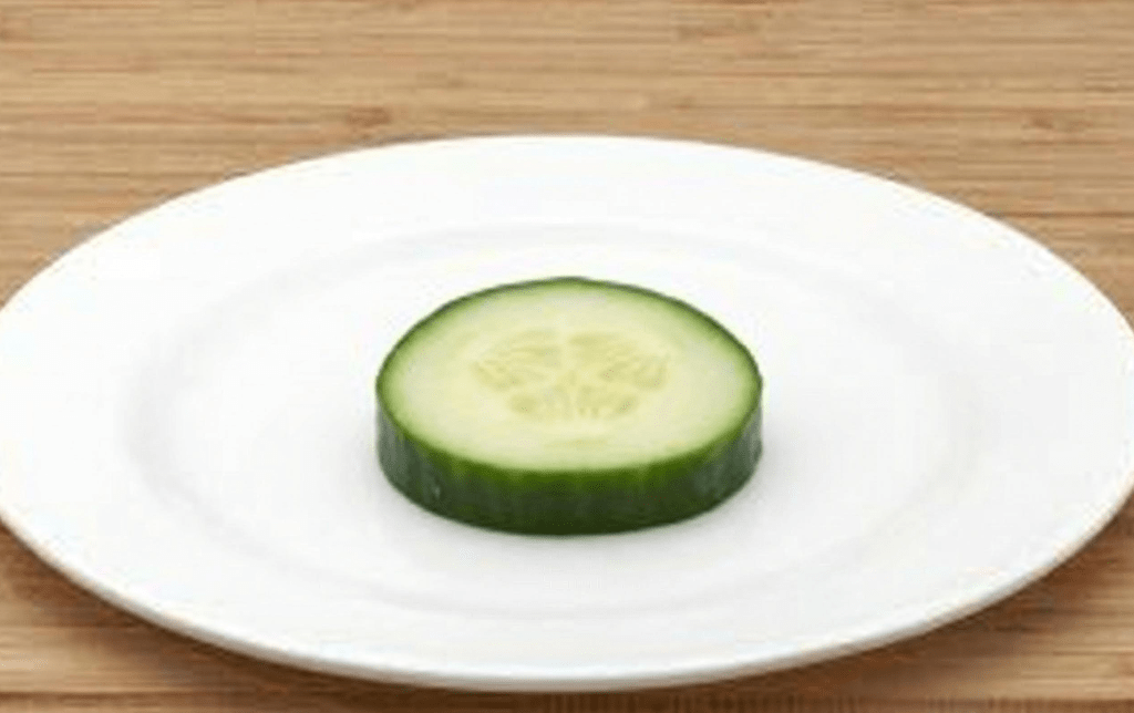 Big Plate Little Plate: cucumber on a little plate