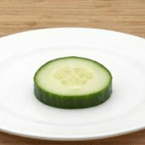 Big Plate Little Plate: cucumber on a little plate