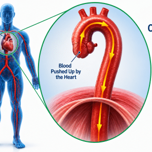 Curvature of the aorta.