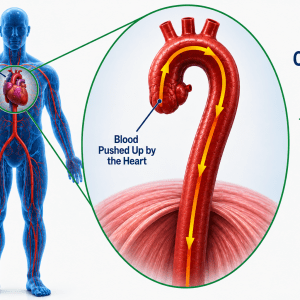 Curvature of the aorta for pan analogy.