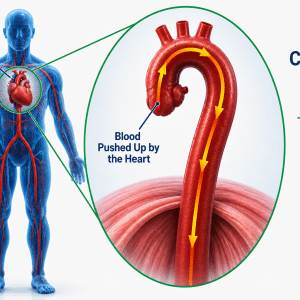 Curvature of the aorta for pot analogy.