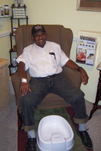 Robert Butler in detox chair.