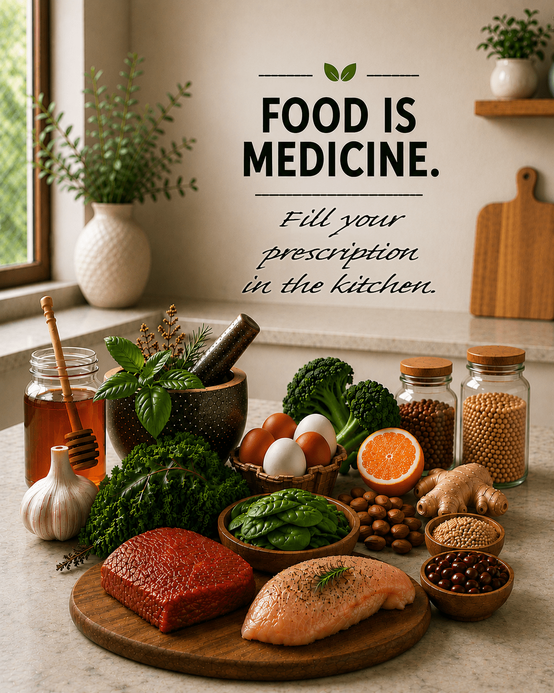 Traditional or Alternative Healthcare...
FOOD IS MEDICINE: Fill your prescription in the kitchen.