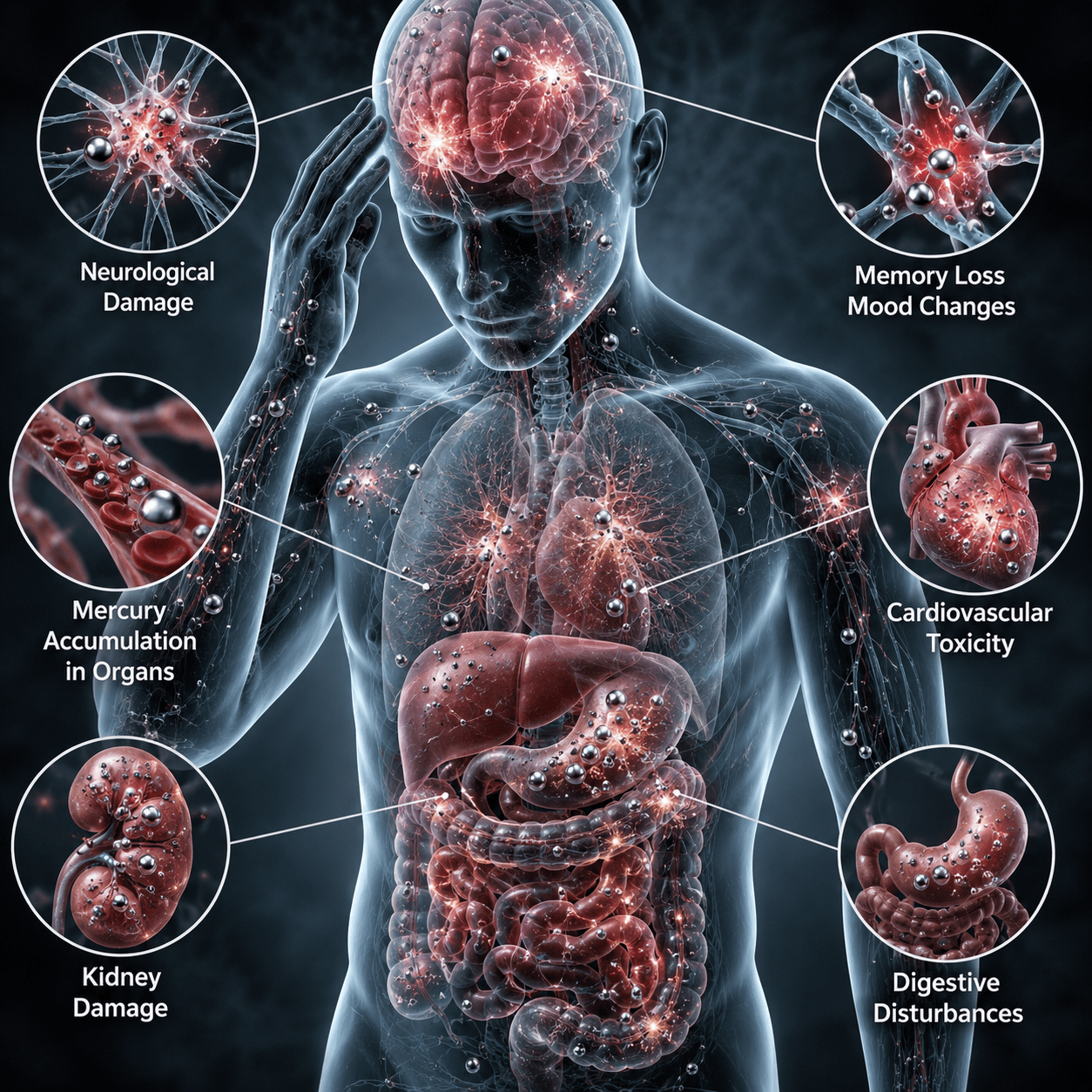 Mercury symptoms in the body.