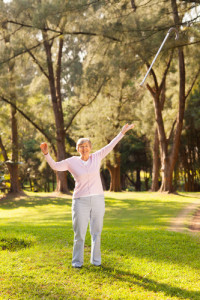 Stop Knee Pain: Older female throwing her cane!