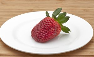 A Strawberry on Plate