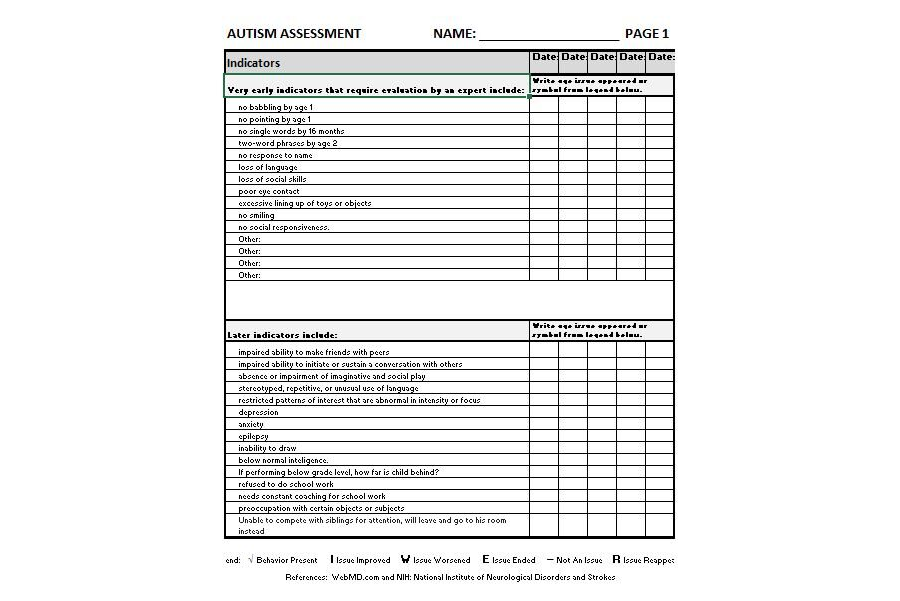 Autism Assessment Documentation